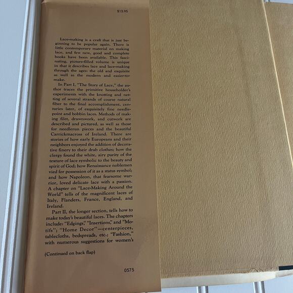 Handmade Lace & Patterns by Annette Feldman 1975 1st Edition Hardcover Vintage - Picture 9 of 16